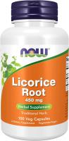 NOW Foods, Licorice Root 450mg,  Herbal Supplement - 100 Vcaps