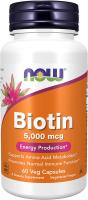 NOW Supplements, Biotin 5,000 mcg Energy Production - 60 Veg Capsules
