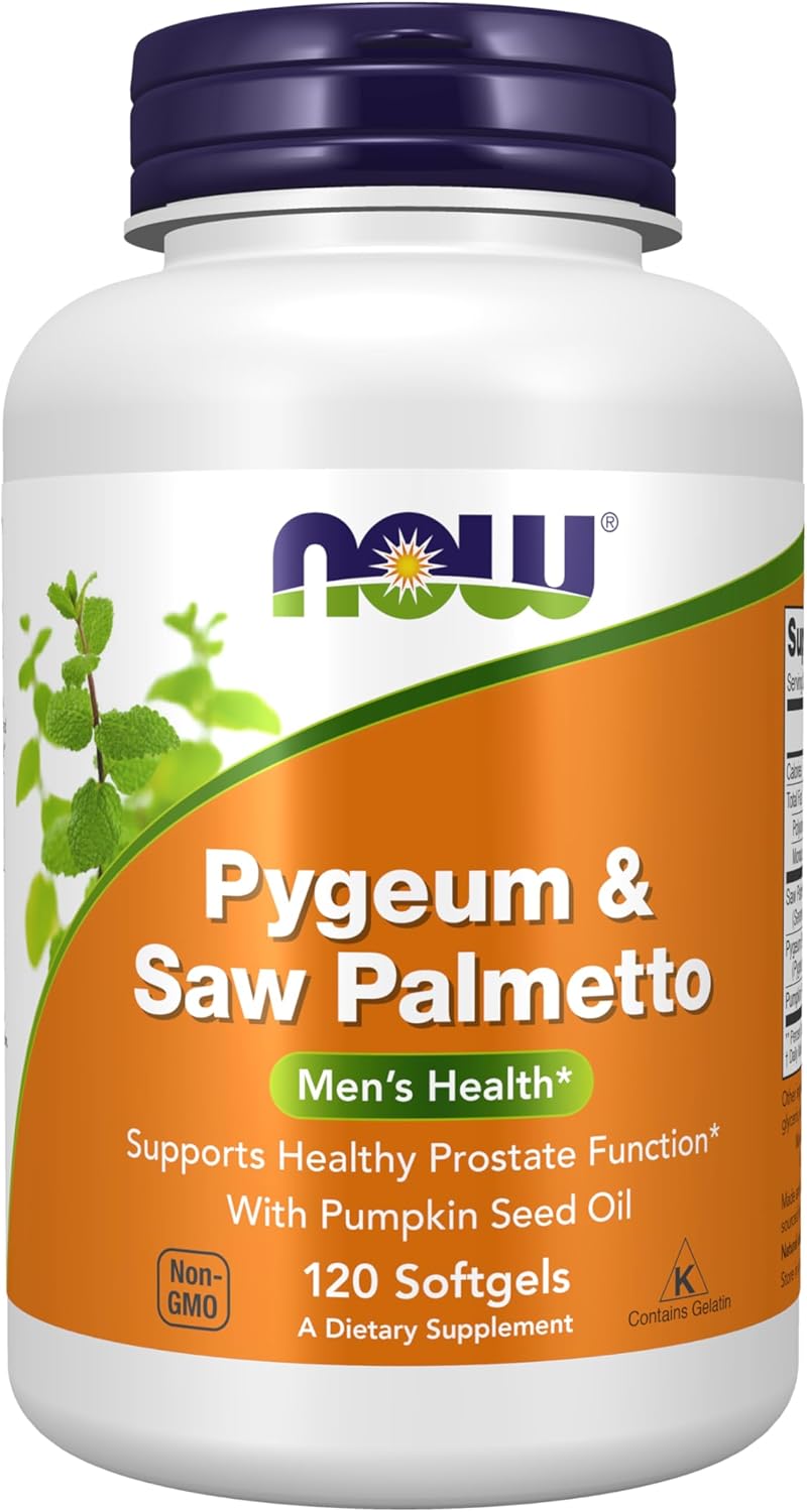 NOW Supplements, Pygeum & Saw Palmetto with Pu