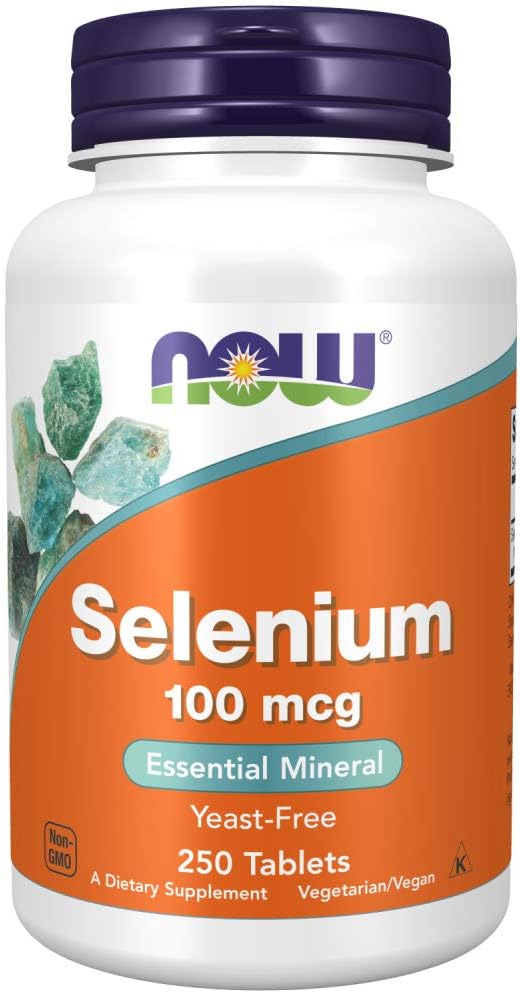 Now Foods Selenium 100mcg, Yeast Free,  250 Tablets