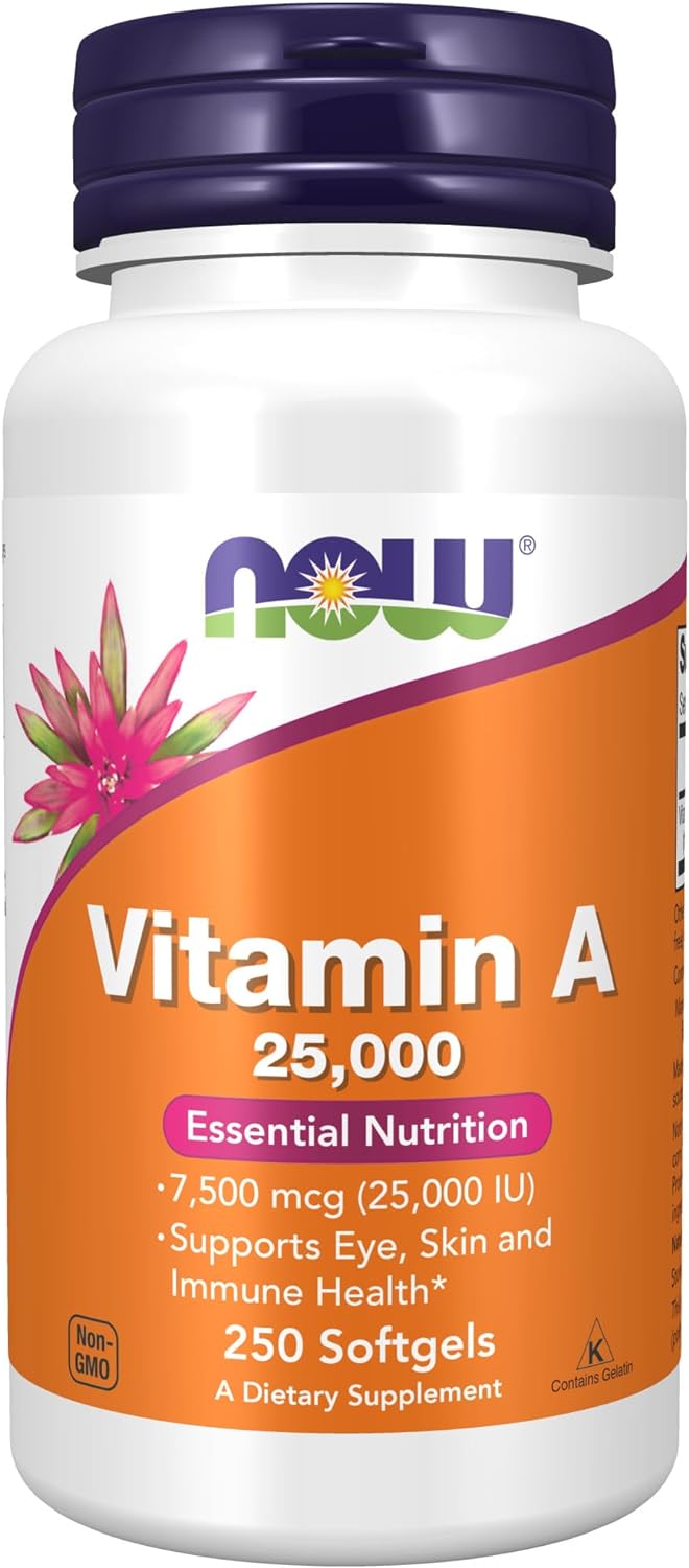 NOW Supplements, Vitamin A (Fish Liver Oil) 25,000