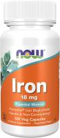 NOW Supplements, Iron 18 mg, Non-Constipating, Essential Mineral - 120 Veg Caps