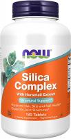 NOW Foods Silica Complex with Horsetail Extract 180 Tablets - Supports Hair, Skin, Nail Health &