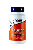NOW Taurine 500mg, 100 Capsules (Pack of 3)