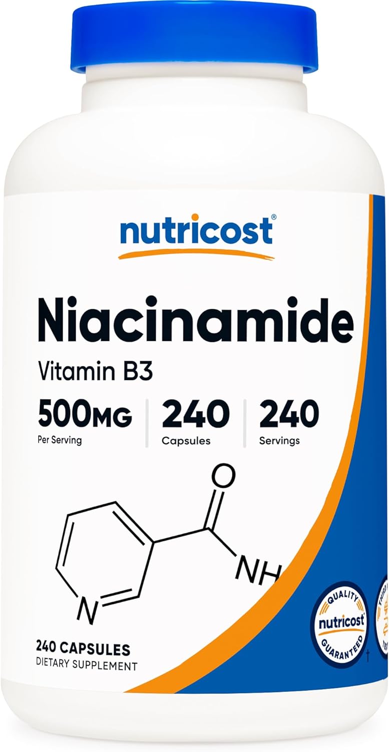 Nutricost Niacinamide (Vitamin B3) 500mg - 240 Cap