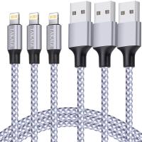 Nylon Braided iPhone USB Charging Cable Pack of 3,