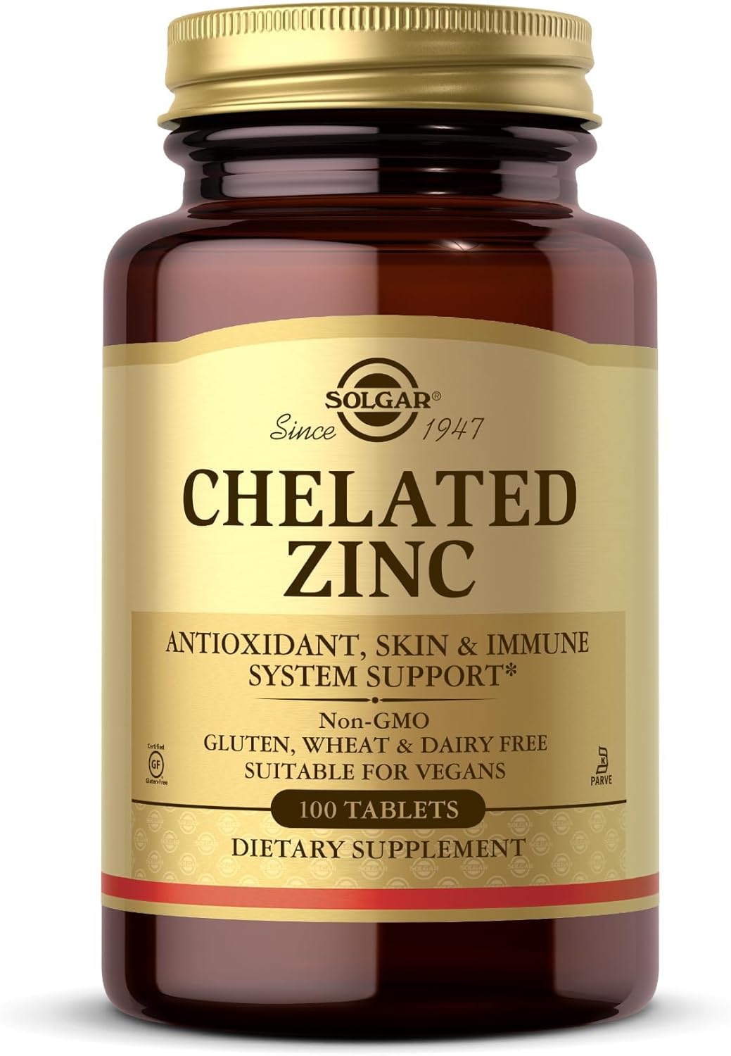 Solgar Chelated Zinc 100 Tablets - Zinc Glycinate 