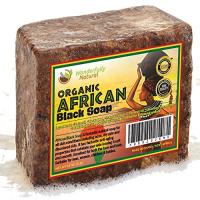 Organic African Black Soap Best for Acne Treatment, Eczema, Dry Skin, Psoriasis, Scars, Dermatitis, 