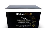 Organic Gold Natural Handmade, Cold-pressed Virgin Coconut Oil Soap for Sensitive Skin, Pack of 2 - 