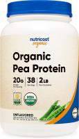 Nutricost Pure Plant 100% Organic Pea Protein Powder, 2lbs Organic Pea Protein, Unflavored