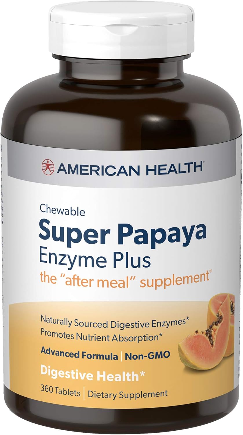 American Health Super Papaya Enzyme Plus - Premium Digestive Supp