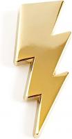 Pinsanity Lightening Bolt Lapel Pin - Golden