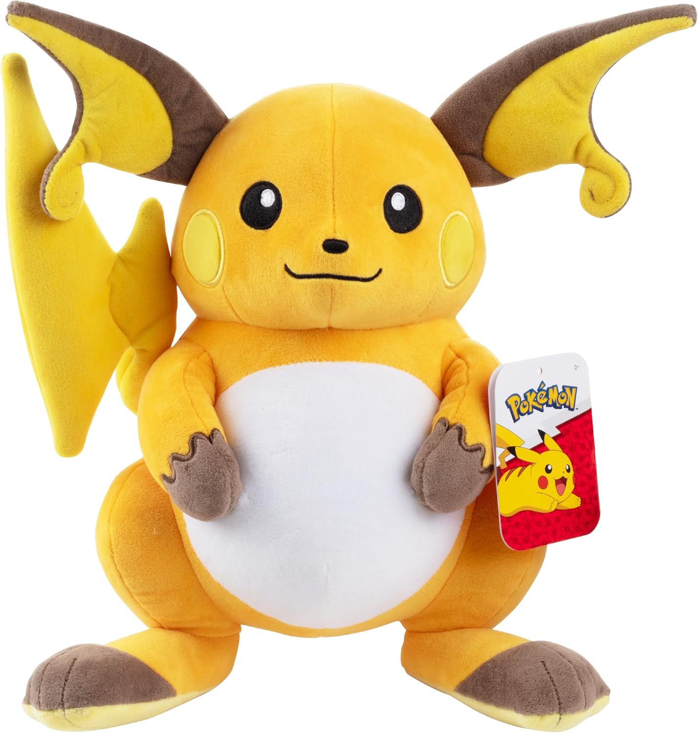 Official Pokemon Raichu 12" Plush - Authentic Licensed Stuffed Toy - Imported USA Gift Pakistan