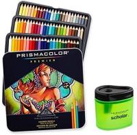 Prismacolor Premier Soft Core Colored Pencil, Set of 72 Assorted Colors  + Scholar Colored Pencil Sh