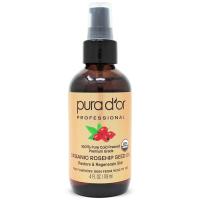 PURA D'OR Rosehip Seed Oil 100% Pure & USDA Organic For Face, Hair, Skin & Nails, 4 Fl.Oz (1