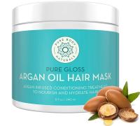 Pure Body Naturals Argan Oil Hair Mask or Damaged Hair, Deep Conditioning Hair Treatment and Moistur