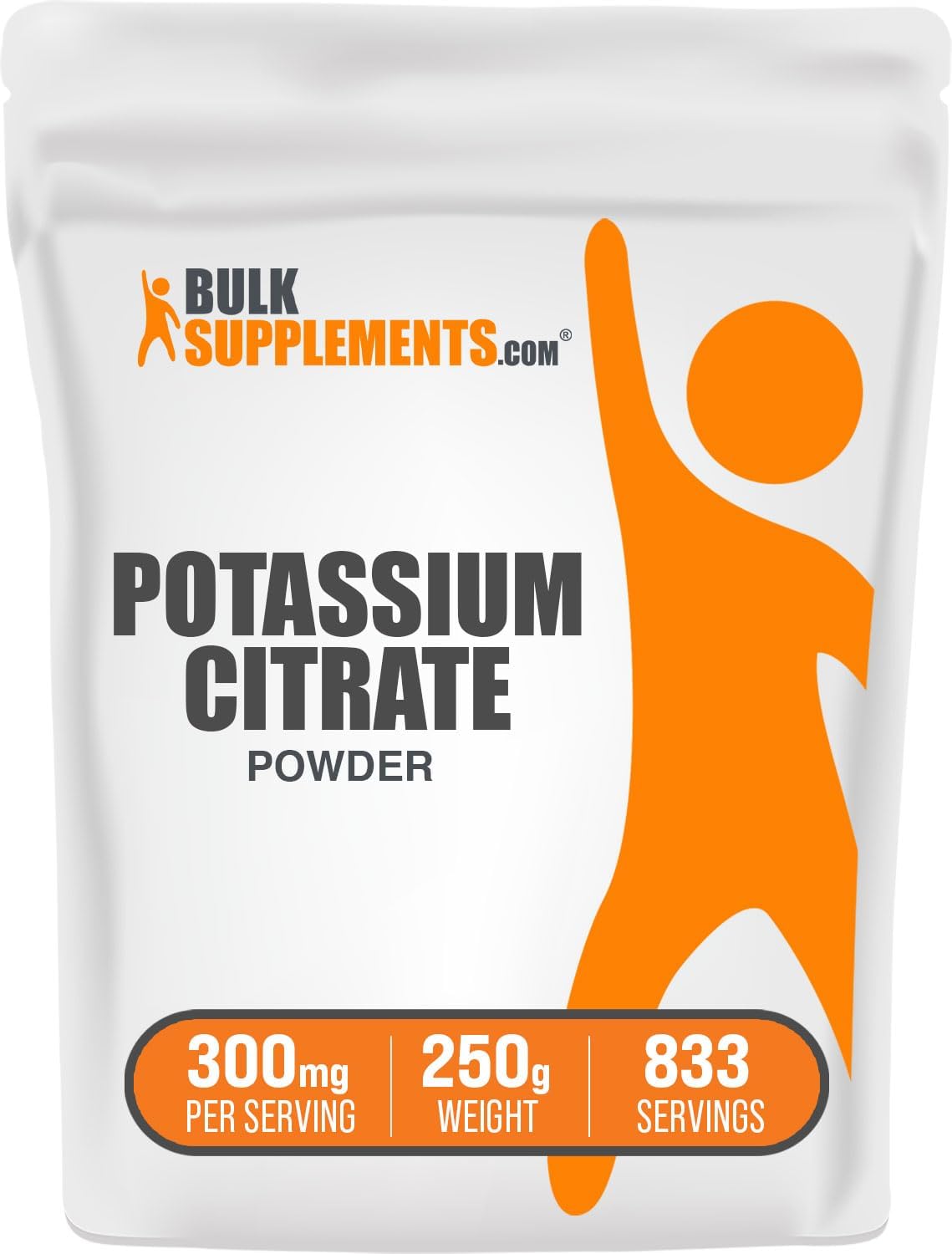 BulkSupplements Pure Potassium Citrate Powder (250