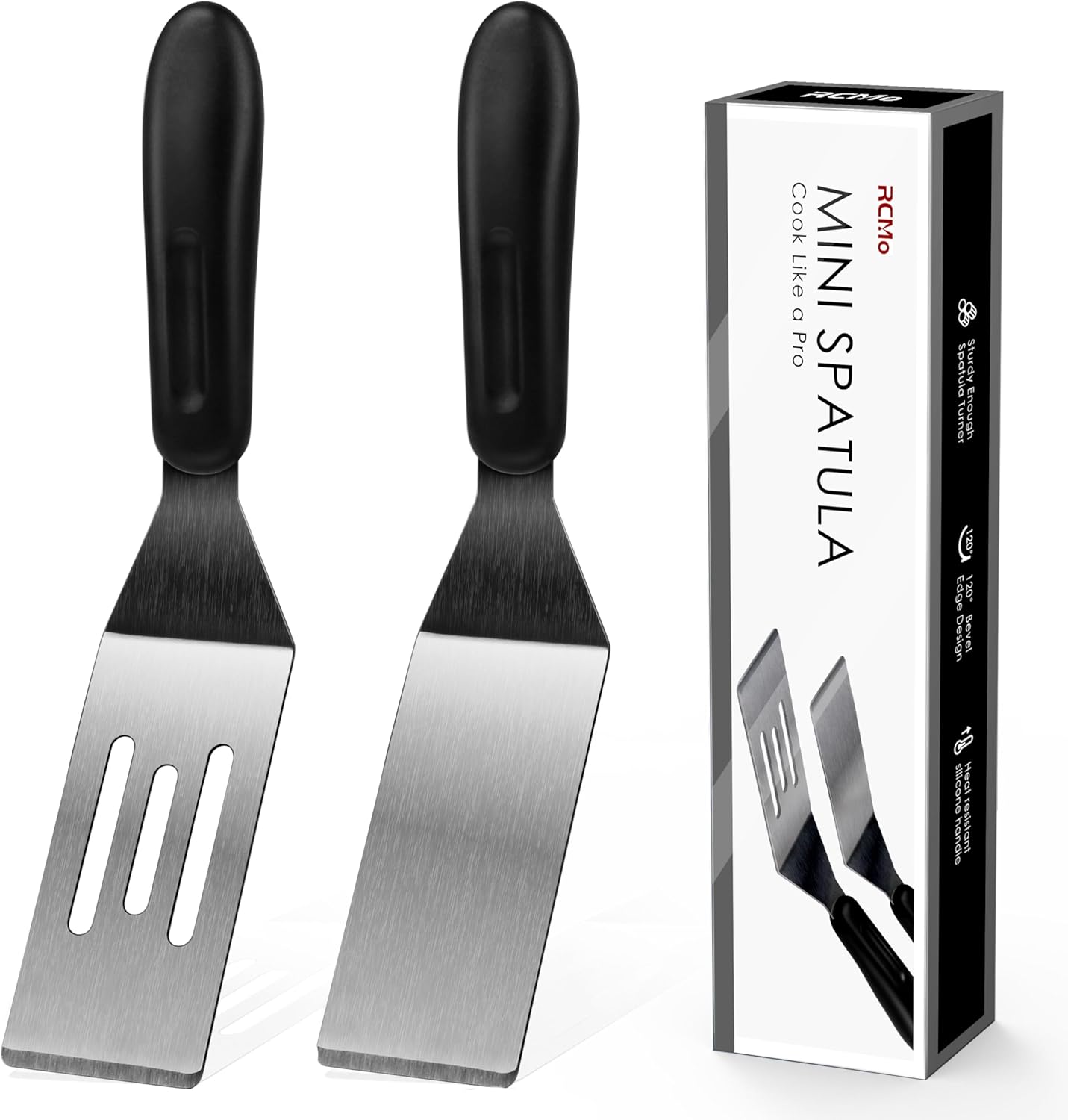 RCMo Mini Serving Spatula Set (2 Pcs) – Premium Stainless Steel Brownie & Cookie Cutter Turner (Imported Quality)