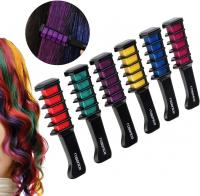 Rosenice Hair Chalk Comb Shimmer Temporary Hair Color Cream 6pcs