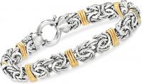 Ross-Simons Sterling Silver and 14kt Yellow Gold B