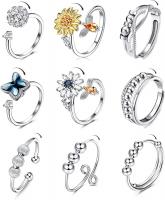 Sailimue Fidget Anxiety Spinner Fidget Rings for W