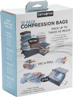 Samsonite Compression Packing Bags, Clear, 12-Piece - Transparent