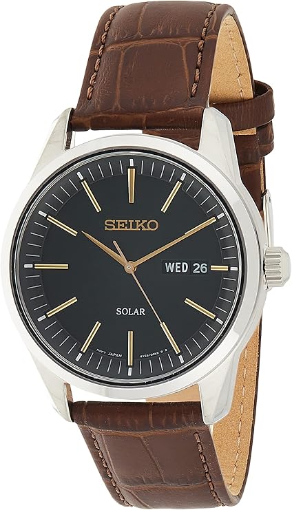 Seiko SNE529 Solar-Powered Men's Watch - Stainless