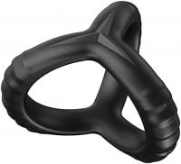 Silicone Cock Ring for Intimate Pleasure, Penis Ring for Sexual Stamina Support, Black