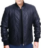 Snazzy David Beckham Full Quilted Black Leather Jacket - XL