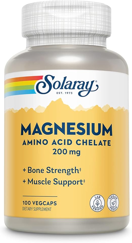 Solaray Magnesium -- 200 mg - 100 Vegetarian Capsu&hellip;