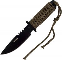 Survivor HK-7525 Fixed Blade Outdoor Knife, Black 