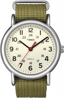 Timex Unisex TW2P72200 Weekender 38mm Watch, Black/Gray Stripe Nylon Slip-Thru Strap Watch