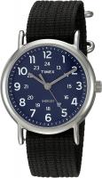 Timex Unisex Weekender 38mm, Blue Tone Silver Dial Watch with Black Fabric Strap