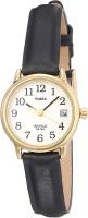 Timex  Women's Indiglo T2H341 Easy Reader Black Leather Strap Watch