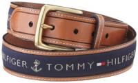 Tommy Hilfiger Men's Ribbon Inlay Fabric Belt with