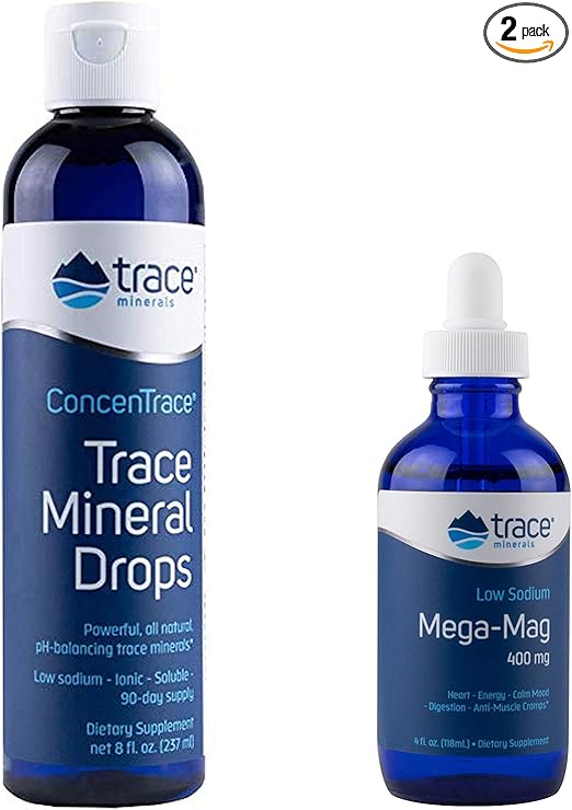 Trace Minerals Research - Concentrace Trace Mineral Drops, 8 fl oz liquid & Trace Minerals Mega-