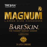 TROJAN MAGNUM BARESKIN Large Size Lubricated Condo&hellip;