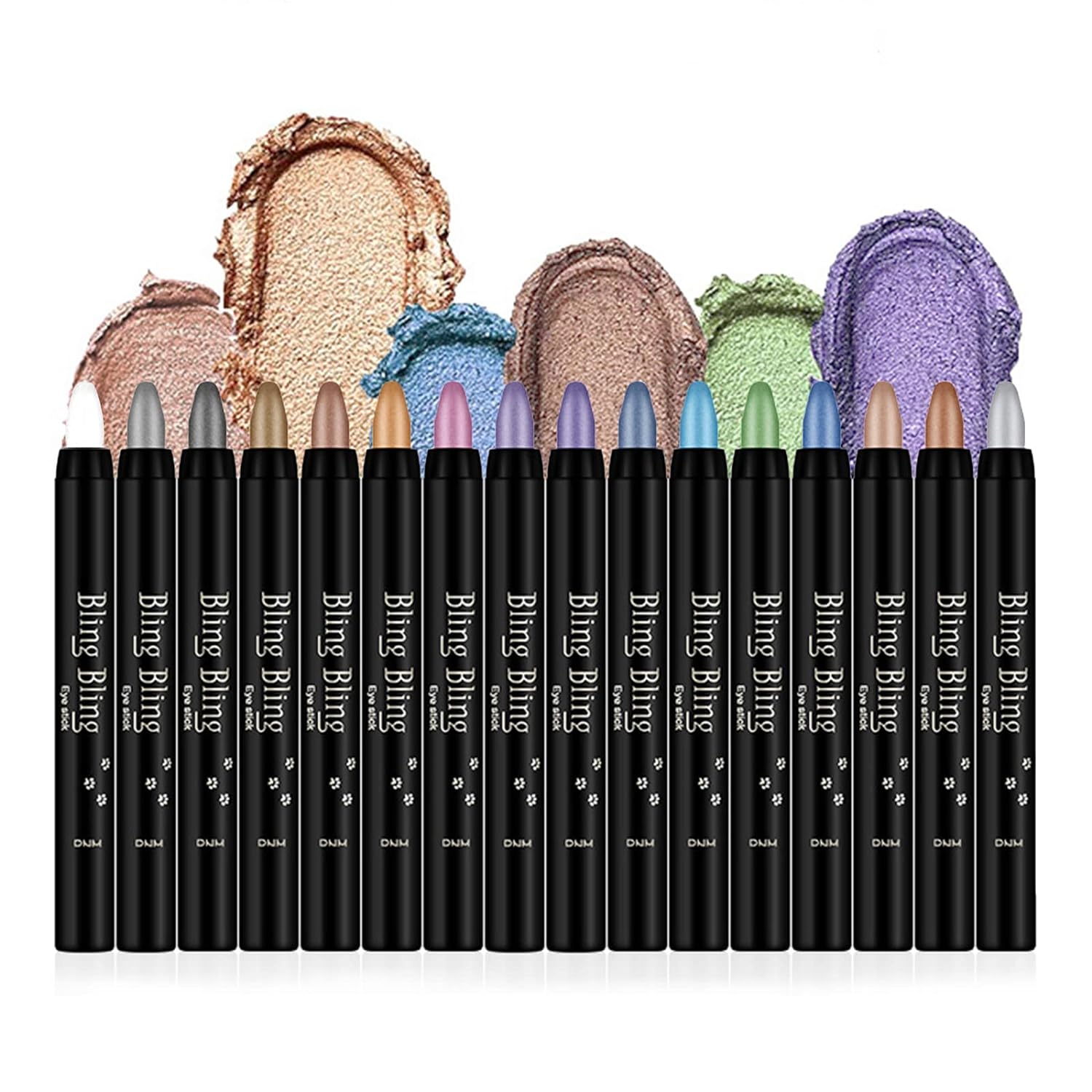 16 Colors Shimmer Eyeshadow Stick Set: Highlighter