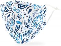 Weddingstar 3-Ply Adult Washable Cloth Face Mask Reusable and Adjustable with Filter Pocket - Blue P