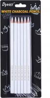 White Charcoal Pencils Drawing Set, 6 Pcs Sketch H