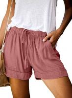 Wielsscca Womens Drawstring Shorts Summer Elastic 