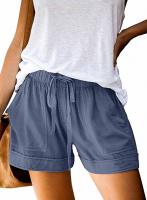 Wielsscca Womens Drawstring Shorts Summer Elastic 
