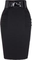 Women's Stretchy Pencil Skirt Side Pleated Busines