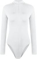 Women's Zip Front Turtleneck Sexy Bodysuit Long Sl