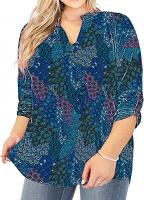 Womens Plus Size Tops V Neck T-Shirts Blouses Casu