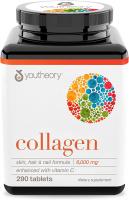 Youtheory Collagen with Vitamin C, 6000mg for Skin, Hair, & Nails Dietary Supplement- 290 Tablets