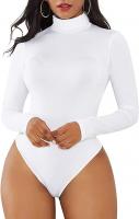 Zando Bodysuit for Women Mock Turtleneck Long Slee