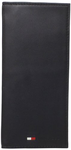 Tommy Hilfiger Men's Leather Secretary Wallet - Black