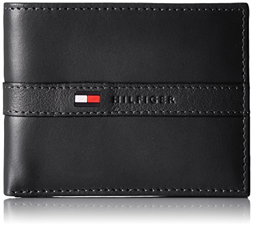 Tommy Hilfiger Men's Ranger Leather Passcase Wallet with Removable Card Holder - Genuine Leather Bifold Wallet with Multiple Card Slots & ID Window - Imported for Amazon Pakistan Online Shopping