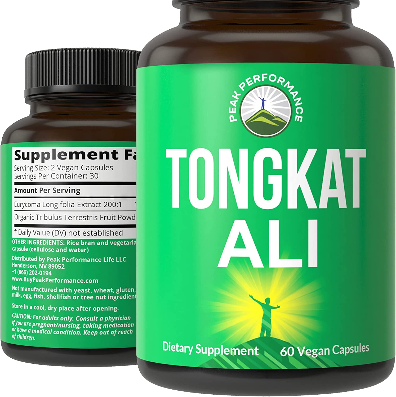 Tongkat Ali for Men Ultra High Strength USA Tested Supplement - 60 VCaps